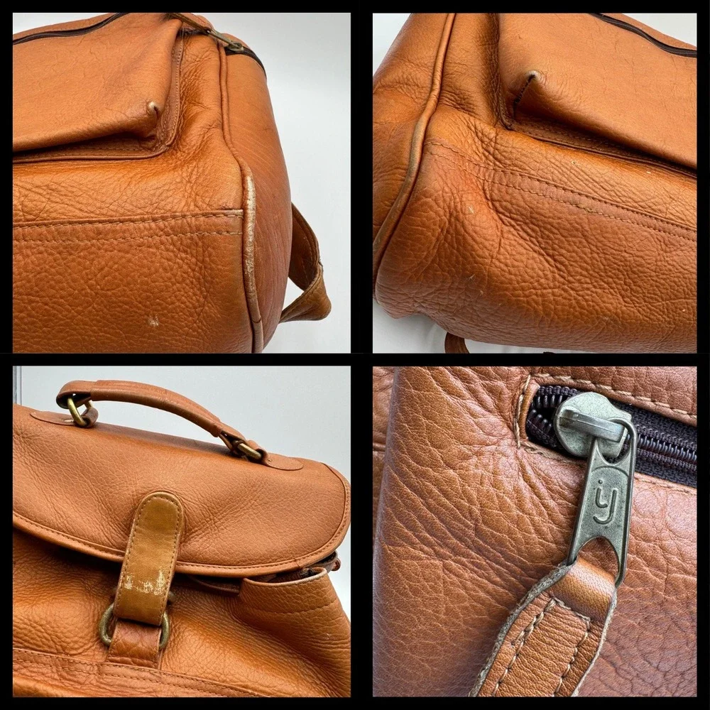 Latico Leather Backpack Cognac Brown Distressed Laptop Travel Bag Boho‎ Artisan